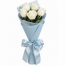 Букет 5 Белых роз Проуд #REPLACE_PRED# Саргатском
