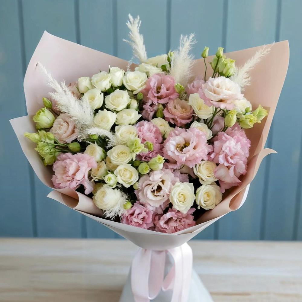 Букет цветов из: Альстромерии и Розы в Саргатском