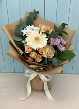 Букет цветов из:  Герберы и Хризантемы в Саргатском