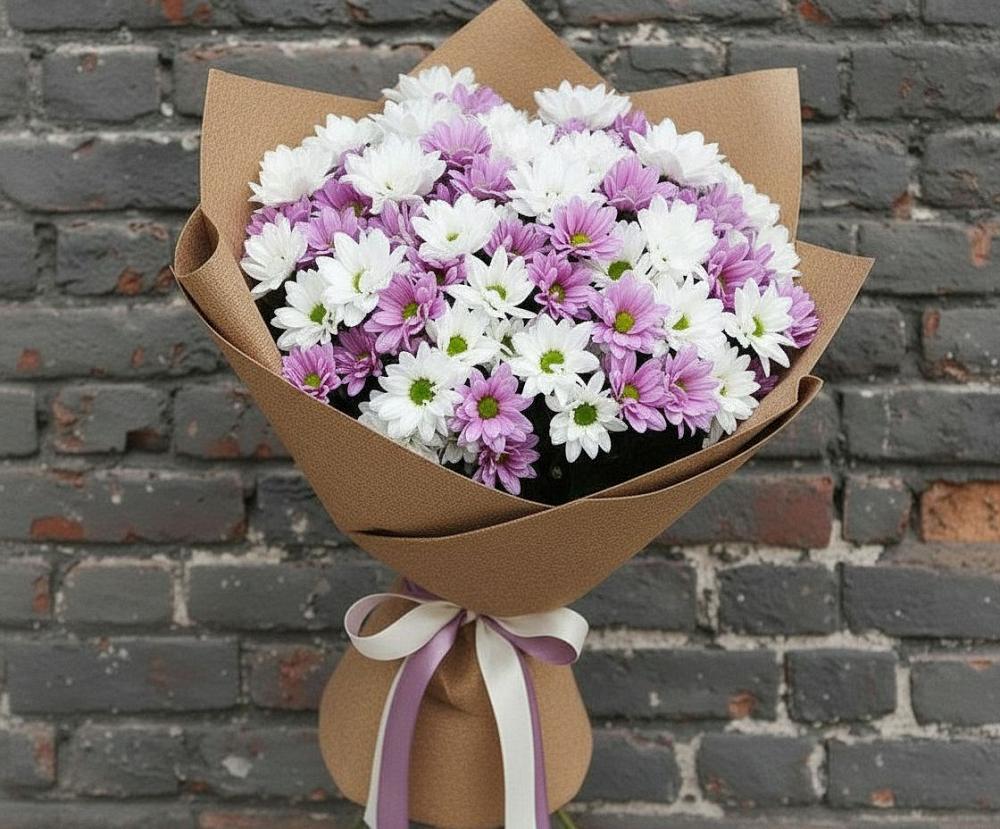 Букет цветов из: Хризантемы в Саргатском