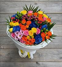 Букет цветов из:  Розы и Хризантемы в Саргатском