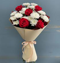 Букет цветов из:  Розы и Хризантемы в Саргатском