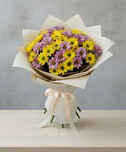 Букет цветов из:  Хризантемы #REPLACE_PRED# Саргатском