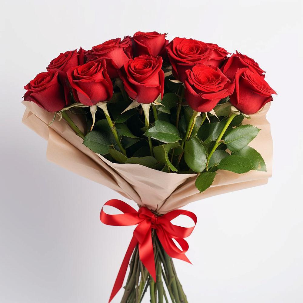 Букет 11 Красных роз Эдлесс Лав в Саргатском